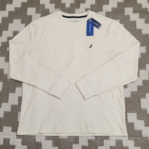 Nautica Men's White Long Sleeve Shirt